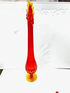 1960�s MCM Amberina Viking Vase 18 Inch Tall