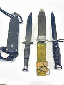 Lot of 2 Fixed Blade 12 Inch Knives
