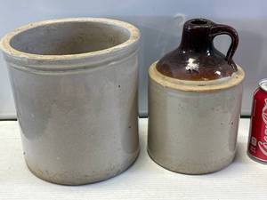 Vintage Stoneware Crock & Jug