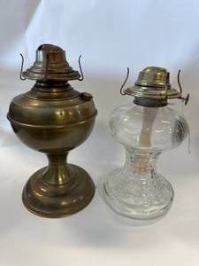 Lot of 2 Hurricane Oil Lamps