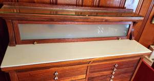 lot 2 image: Vintage Mahogany Dental Cabinet
