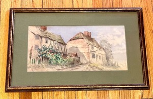 lot 52 image: Beautiful Framed Vintage Watercolor Painting