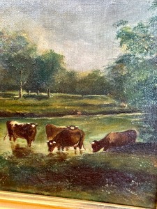 lot 20 image: Vintage Oil Painting
