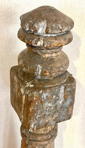 lot 46 image: Vintage Wooden Newel Post