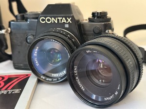 lot 76 image: Contax Film Camera with Additional Yashica Lens