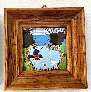 lot 117 image: Collection of Four Miniature Framed Paintings