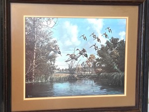 lot 115 image: Framed Vintage Wildlife Print by Maas