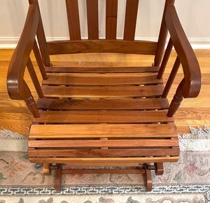 lot 230 image: Wooden Glider Chair