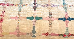 lot 241 image: Vintage Handmade Twin Quilt