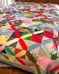 lot 240 image: Bright and Beautiful Queen Quilt Top