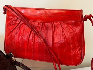 lot 157 image: Three Vintage Eel Skin Handbags