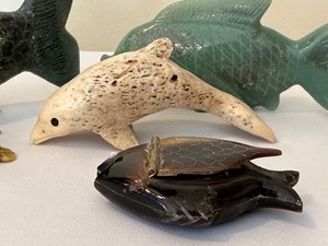 lot 145 image: Vintage Carved Animal Figurines and More