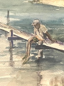 lot 282 image: Original Framed Watercolor Painting