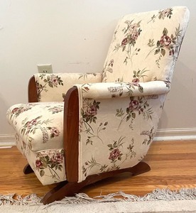 lot 288 image: Charming Childrens Upholstered Rocking Chair