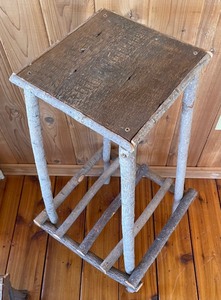 lot 365 image: Rustic Wood Accent Table Plant Stand