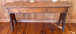 lot 366 image: Vintage Wooden Bench