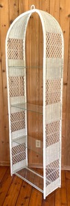 lot 379 image: White Wicker Shelf