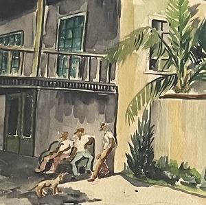 lot 399 image: Original Framed Watercolor Painting by Phillips