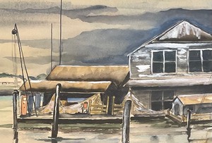 lot 169 image: Original Framed Watercolor Painting