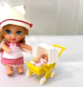 lot 151 image: Vintage Florence Kiddle Liddle with Stroller and Babydoll