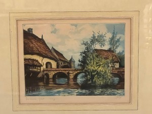 lot 199A image: Vintage Framed Etching