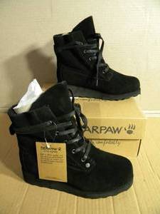 lot 96 image: New  Bearpaw Womens NeverWet Krista Wide Boot (BLACK) - Size 8