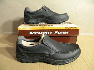 lot 140 image: Brand New Skechers Mens Relaxed Fit Braver-Rayland Moc Toe Slip-On Shoe Size 10.5