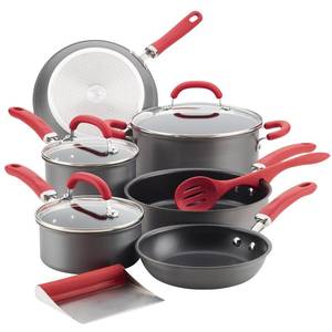 lot 21 image: New Rachael Ray Create Delicious 11-Pc. Nonstick Hard Anodized Aluminum Cookware Set