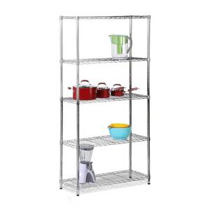 lot 52 image: New Honey-Can-Do 5-Tier Chrome Storage Shelves