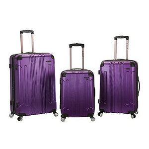 lot 139 image: Brand New - Damage (Read Below) Rockland 3-pc. Sonic Hardside Spinner Upright Luggage ((MSRP $239.99))