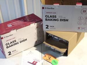 4 Pack Glass Baking Dish with Lids