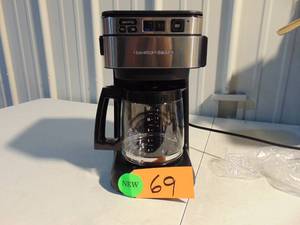 New - Hamilton Beach Programmable Coffee Maker, 12 Cups, Front Access Easy Fill, Pause & Serve