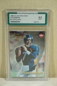 lot 5 image: 1998 Collectors Edge John Elway #9 Successors Football Card - AGS 9