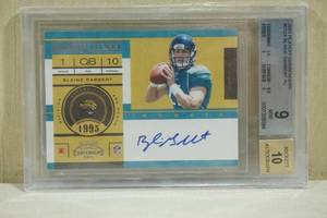 lot 14 image: 2011 Playoff Contenders Blaine Gabbert #212A Rookie Auto Football Card - Beckett 9