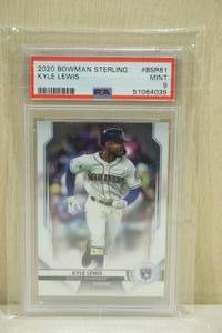 lot 16 image: 2020 Bowman Sterling Kyle Lewis #BSR81 Rookie Baseball Card - PSA 9