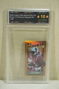 lot 35 image: 2020 Legacy Bryan Edwards #175 Mini Bronze Die Cut Prizm Rookie Football Card - 58100