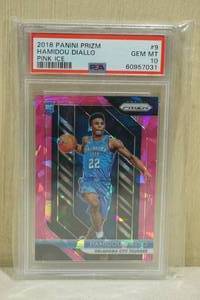 lot 36 image: 2018 Panini Prizm Hamidou Diallo #9 Rookie Pink Ice Basketball Card - PSA 10