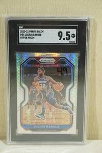 lot 38 image: 2020-21 Panini Prizm Julius Randle #54 Hyper Prizm Basketball Card - SGC 9.5