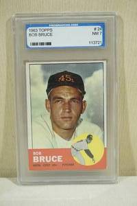 lot 41 image: 1963 Topps Bob Bruce Baseball Card - PGS 7