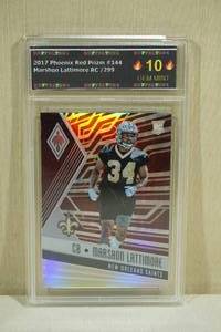 lot 51 image: 2017 Phoenix Marshon Lattimore #144 Rookie Red Prizm Football Card - 107299