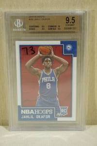 lot 56 image: 2015-16 Hoops Jahlil Okafor #280 Rookie Basketball Card - Beckett 9.5