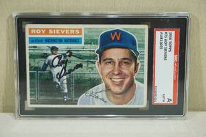 lot 61 image: 1956 Topps Roy Sievers #75 Signed Baseball Card - SGC Authentic