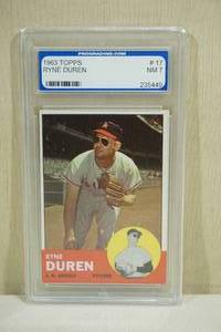 lot 65 image: 1963 Topps Ryne Duren #17 Baseball Card - PGS 7