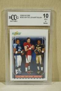 lot 82 image: 2006 Score #330 LenDale WhiteMatt LeinartReggie Bush Football Card - BCCG 10