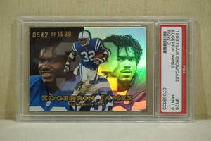 lot 89 image: 1999 Flair Showcase Edgerrin James Row 3 #176 Football Card - PSA 9