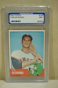 lot 96 image: 1963 Topps Tom Satriano #548 Baseball Card - PGS 7