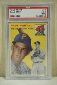 lot 120 image: 1954 Topps Paul Smith #11 Baseball Card - PSA 5