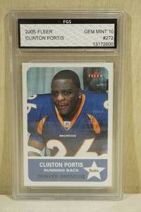 lot 124 image: 2005 Fleer Clinton Portis #272 Rookie Football Card - FGS 10