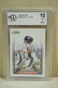 lot 125 image: 2006 Score Jay Cutler #350B Rookie Football Card - BCCG 10