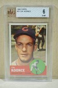 lot 143 image: 1963 Topps Cal Koonce #31 Baseball Card - Beckett 6
